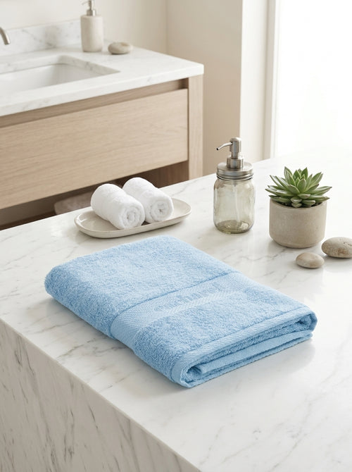 Brise - Drap De Bain Coton Peigné - Brise Poudre Bleu