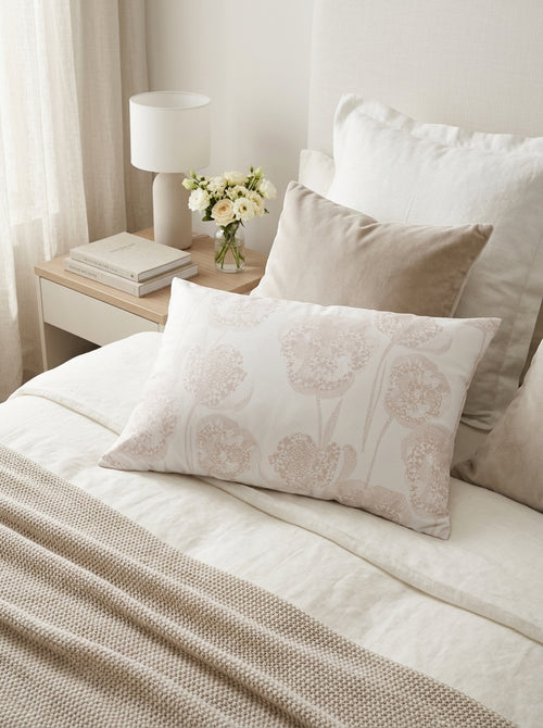 Lace - Taie D'Oreiller - Satin De Coton - Taupe