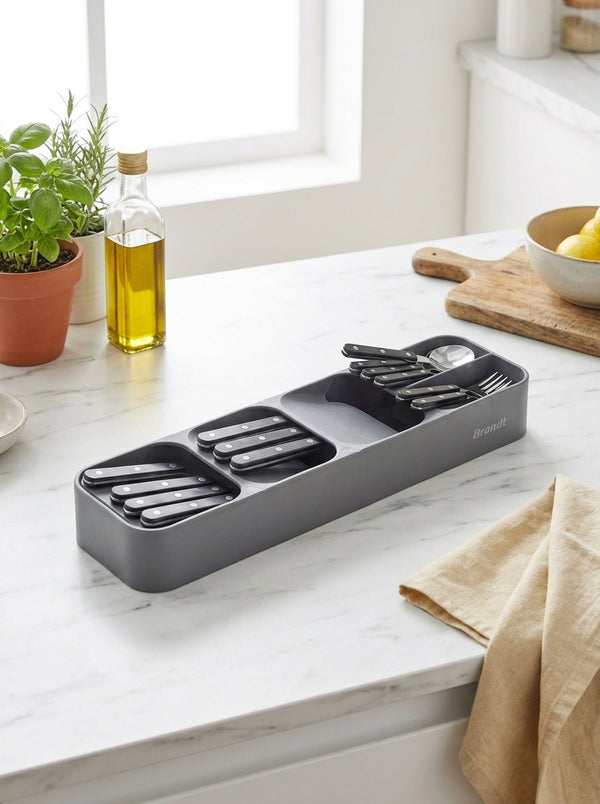 Cutlery Organizer for Drawers - Gray