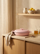 Cocotte Ovale Avec Couvercle - Enamel Rose