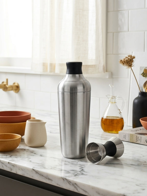 Coffret Cocktail : Shaker Et Doseur Double