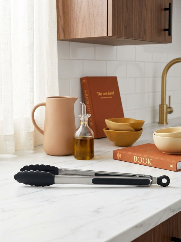 Pince De Service Acier Et Silicone 30 Cm