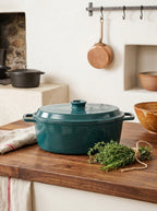 MasseIron - Oval Casserole - Enameled Cast Iron - Emerald