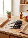 Gleam - Set of 6 Knives - Steel - Black