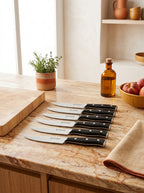 Gleam - Set of 6 Knives - Steel - Black