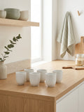 Serenity - Lot De 6 Tasses - Porcelaine - Blanc