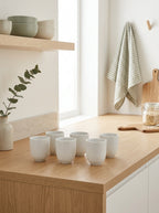 Serenity - Lot De 6 Tasses - Porcelaine - Blanc