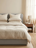 Aviala - Cama Baúl Boucle Con Cabecero + Somier - Gris Claro