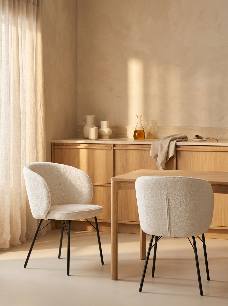 Joa - Dining Room Chair - Polyester - White