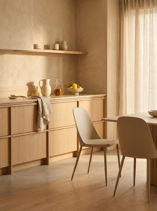 Pip All - Lot De 2 Chaises De Salle À Manger - Acier - Beige