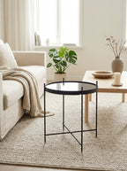 Cupido S - Mesa auxiliar - Vidrio - Negro