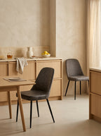 Alana - Silla de Comedor - Tela - Antracita/Gris