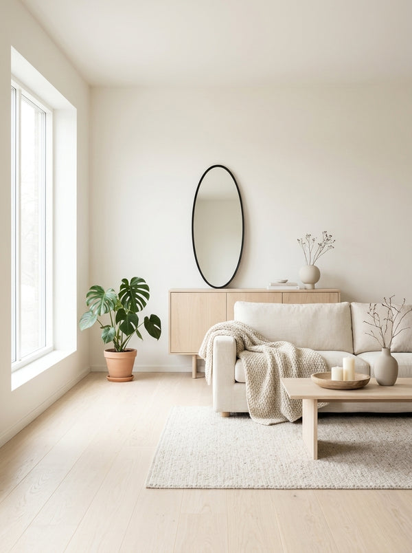 Matz Ovale L - Miroir - Fer - Noir