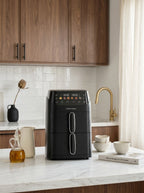 Air Fryer Double Panier 2x2,5L - 2x1000W - 5L Total - Noir