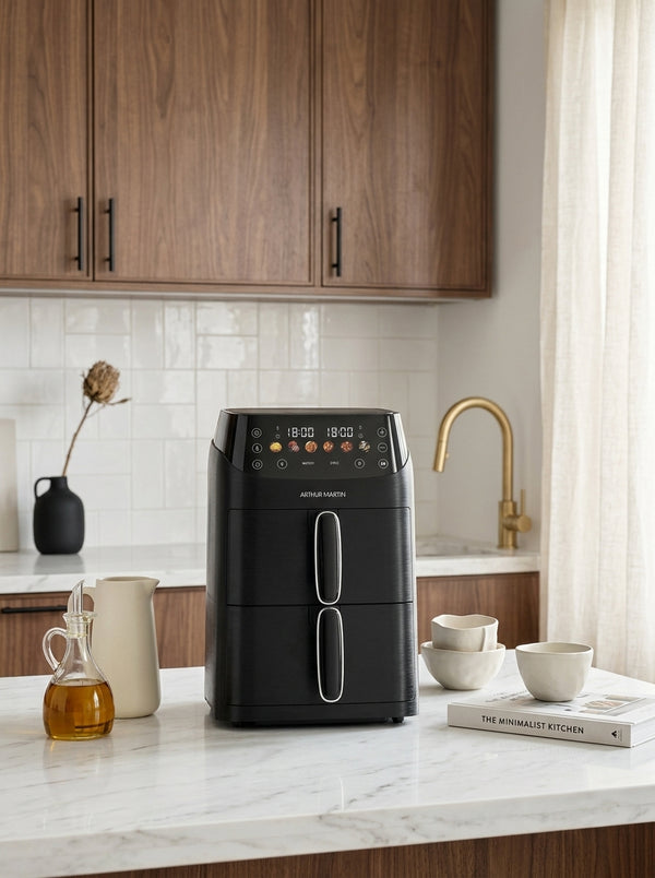 Air Fryer Double Panier 2x2,5L - 2x1000W - 5L Total - Noir