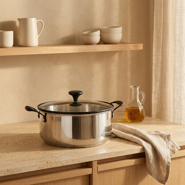 Marmite 28cm - Technologie Triplex - Acier Inoxydable - Inox
