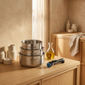 Set 3 Casseroles 16/18/20cm - Acier Inoxydable - Inox