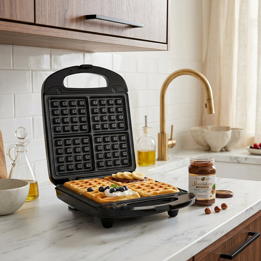 Gaufrier + Pot Nocciolata - 1200W - Noir