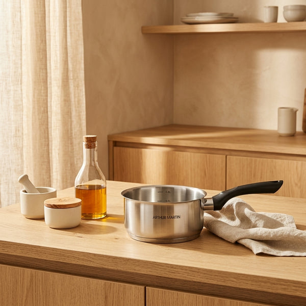 Casserole 14cm - Acier Inoxydable - Intérieur Satiné - Graduation - Inox