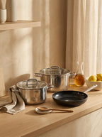 Ambre - Set De 5 Pièces En Inox/Alu - Argenté/Noir