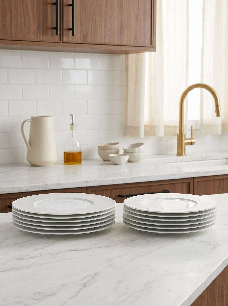 Aurora - Service De 12 Pièces En Porcelaine Fine - Blanc