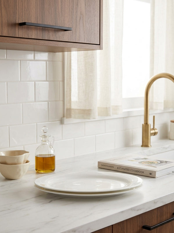 Taidu Ii - 2 Bone China Fish Plates - 33x25Cm - White