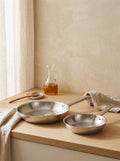 Essentiel - Set De 2 Poeles Inox - 24/32cm - Argenté