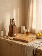 Harmonie - Bloc De 5 Couteaux En Bois + Une Planche À Découper En Bambou - Bois/Bambou