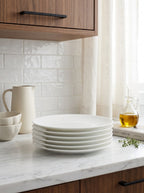 Taidu Ii - 6 Assiettes Plates En Bone China - 26,7Cm - Blanc