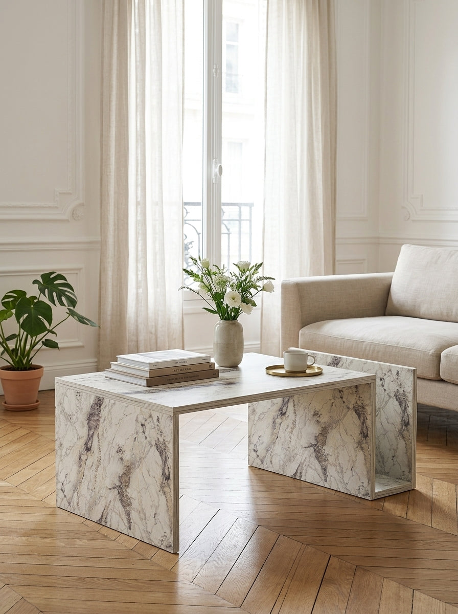 Memo Coffee Table - Freesia Marble