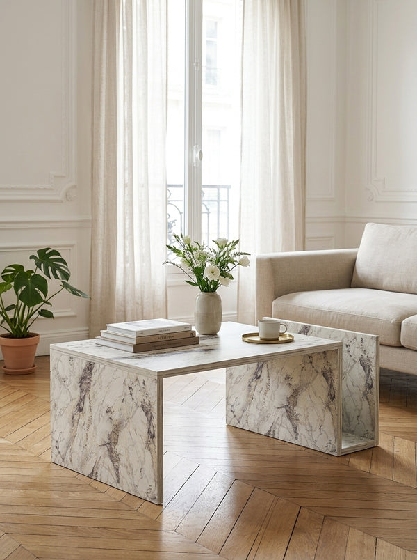 Memo Coffee Table - Freesia Marble