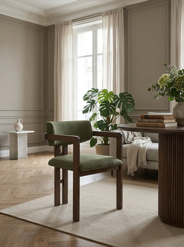 Toscana Chair - Green / Dark Walnut