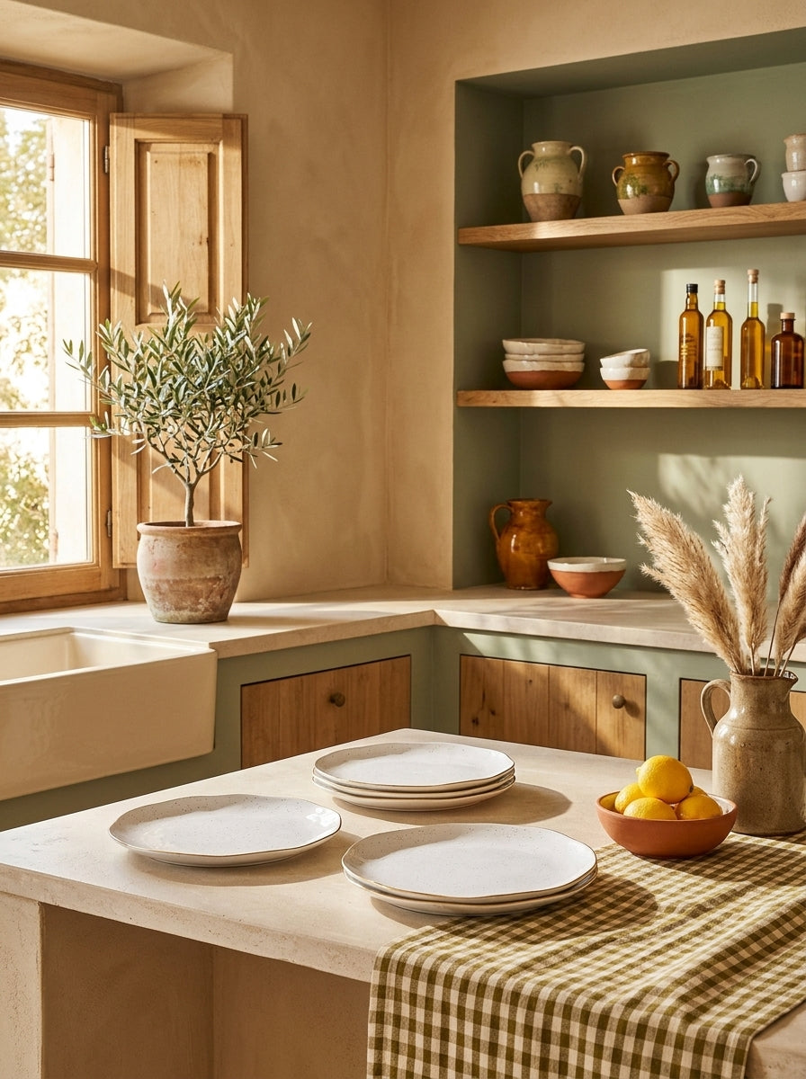Artesanal - Set De 4 Assiettes Plates - Porcelaine - Blanc
