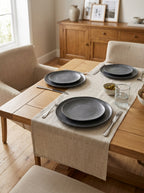 Essential - Set De 4 Assiettes Plates - Grès - Gris Foncé