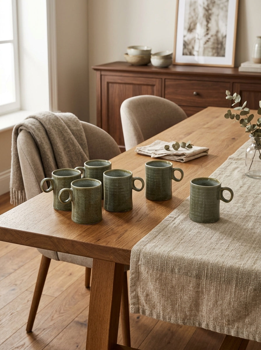 Essential - Set De 6 Mugs - Grès - Vert