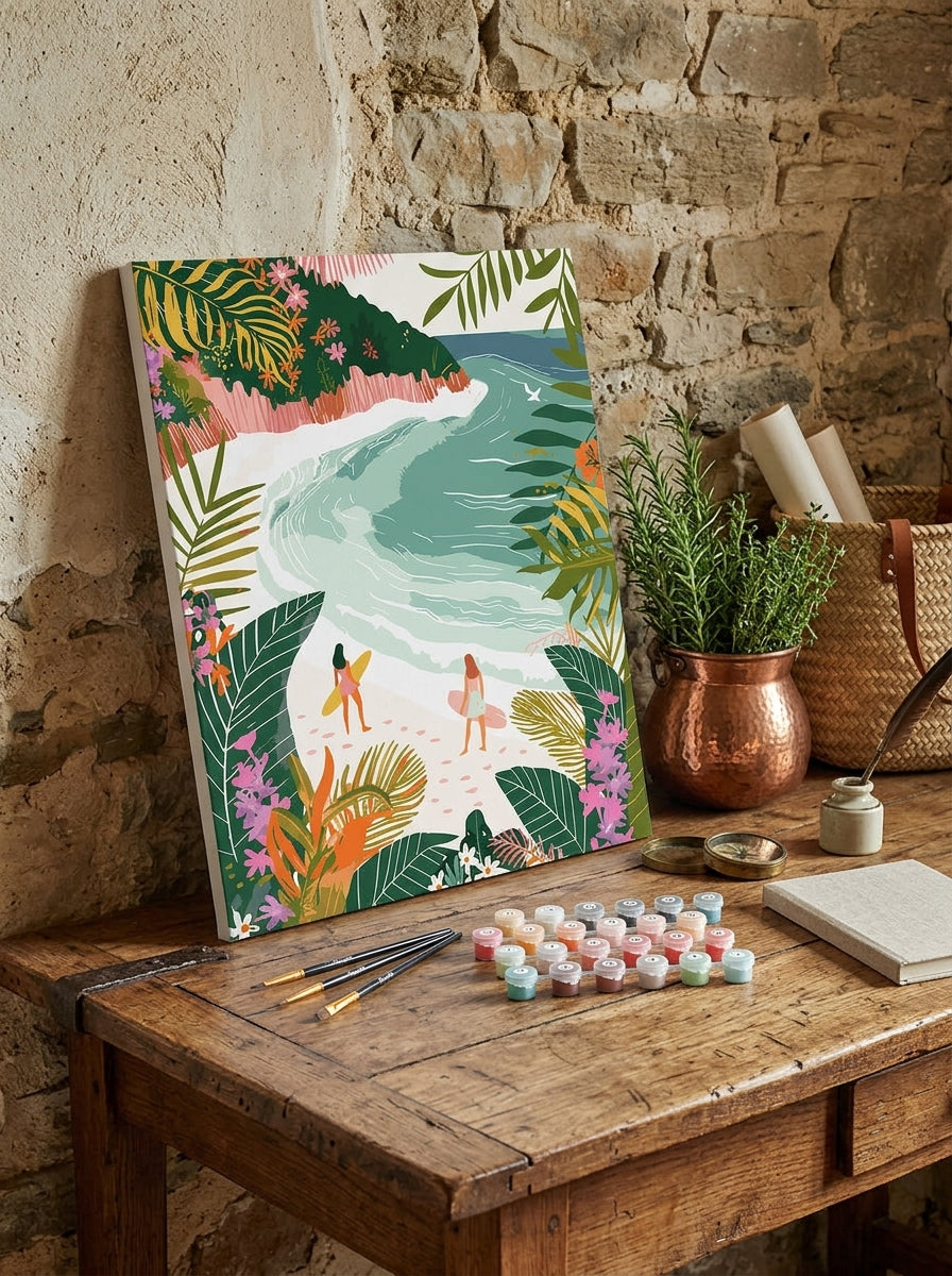 Peinture Par Numéros - Baie Tropicale