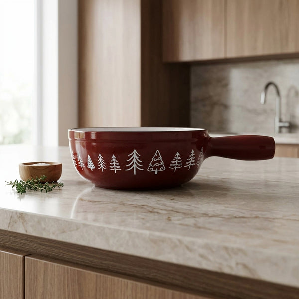 Montagne - Cazuela para fondue con relieve - Hierro fundido - 1,9 l