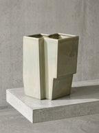 Sculptural Confluence Part 1 Bebop - Vaso °5 - Grès - Verde Chiaro