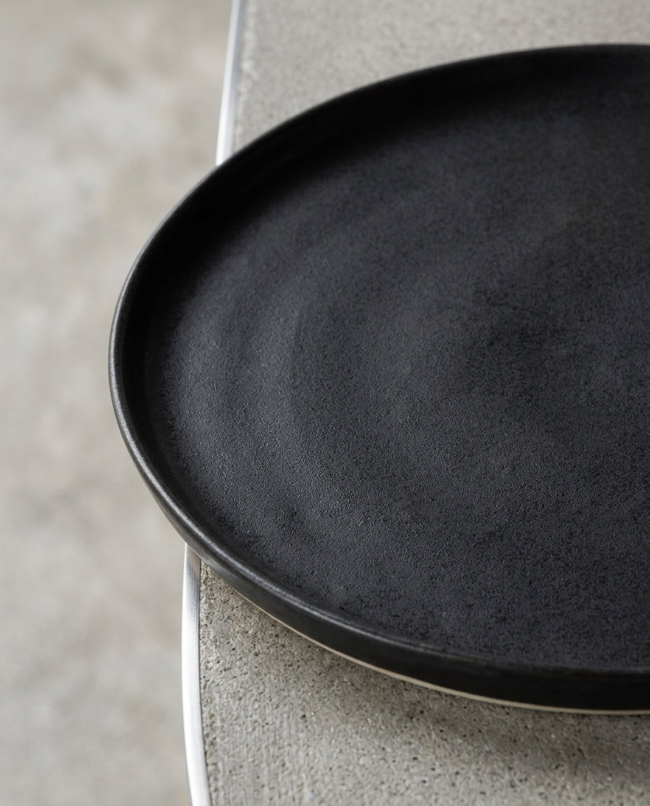 Pure - Assiette - M - Grès - Noir