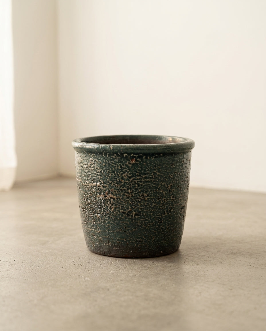 Glazed Shades - Pot De Fleurs - M - Terre Cuite - Bleu