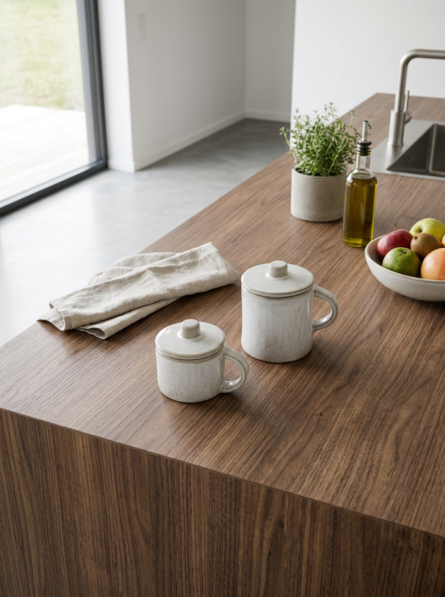 La Mère - Lot De 2 Tasses À Ristretto + Couvercles - Grès - Blanc Cassé