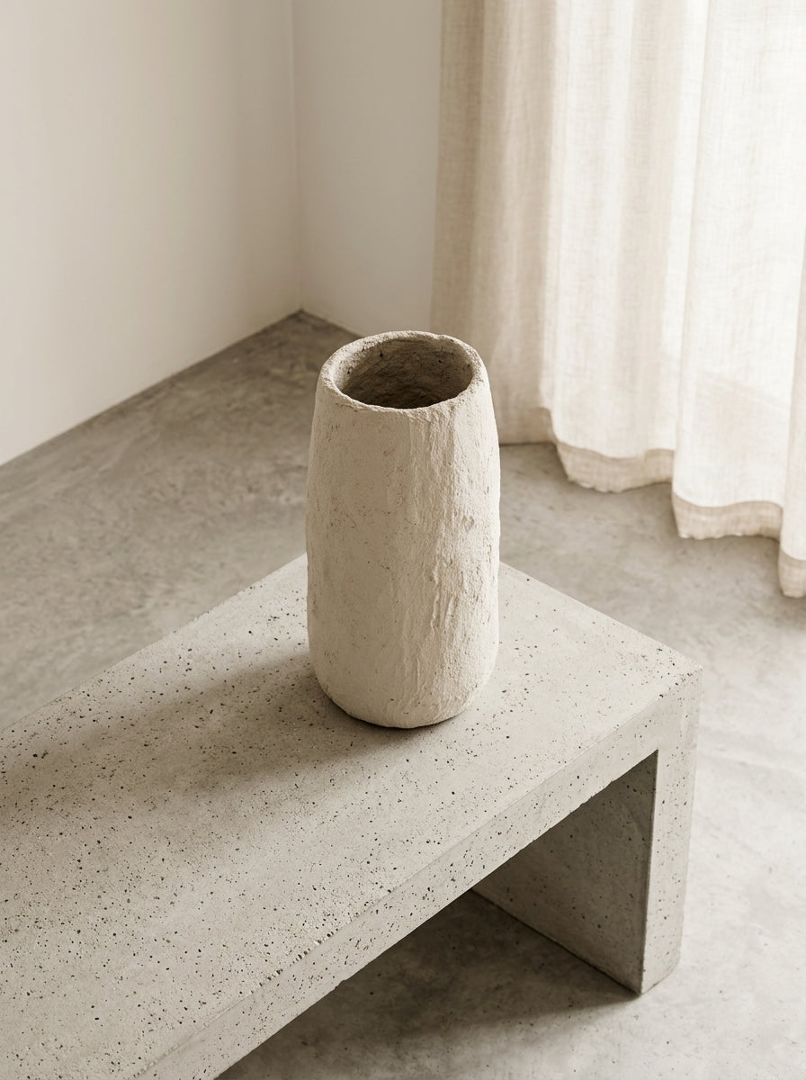 Earth Interior - Vaso - Cartapesta - Bianco