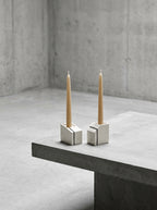 Accessories Silos - Set Di 2 Portacandele - Porcellana - Bianco