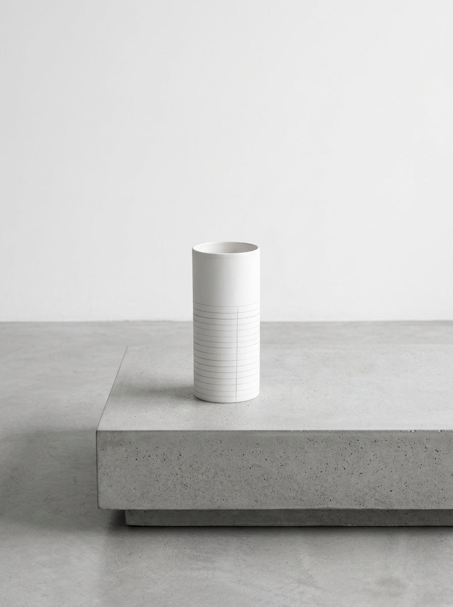 Accessories Graph - Vase - S - Grès - Blanc/Gris