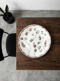 Midnight Flowers - Set Di 2 Piatti Da Portata - S - Porcellana Bone China - Mirtillo Nude