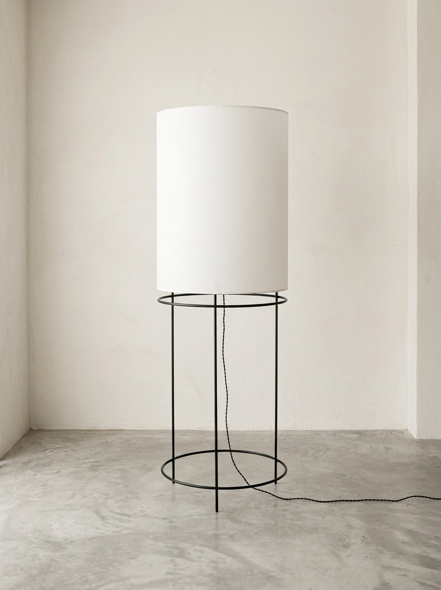 Bea Mombaers Cylinder - Lampadaire 03 - Acier - Blanc