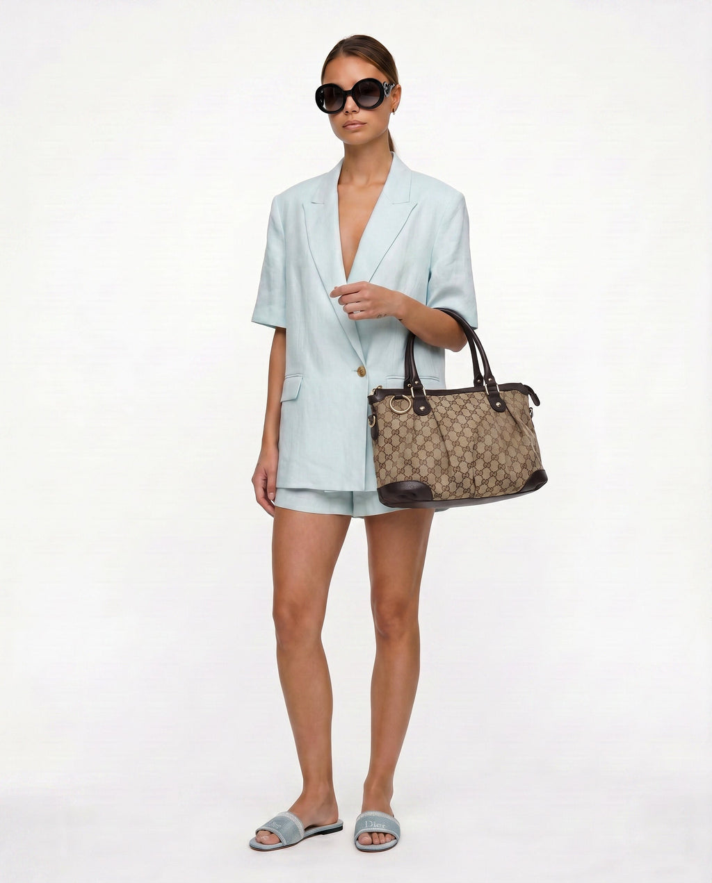Gucci Sukey Tote Lona Gg Canvas Jacquard