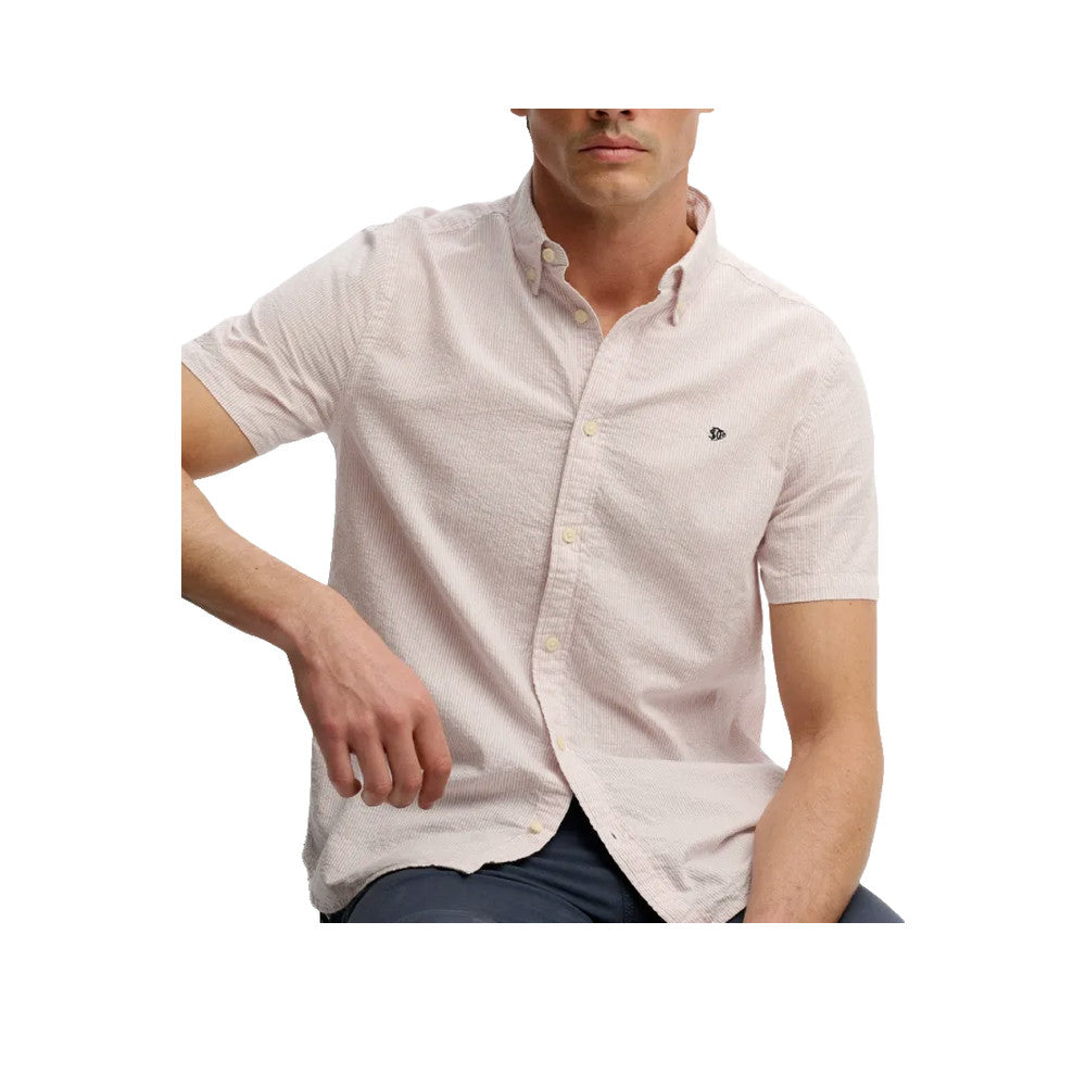 Superdry Classic Seersucker - Chemise Homme Beige
