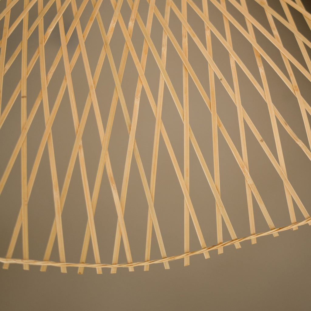 Jipi - Bamboo Pendant Lamp With White Wire