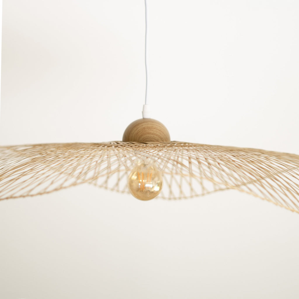 Jipi - Bamboo Pendant Lamp With White Wire
